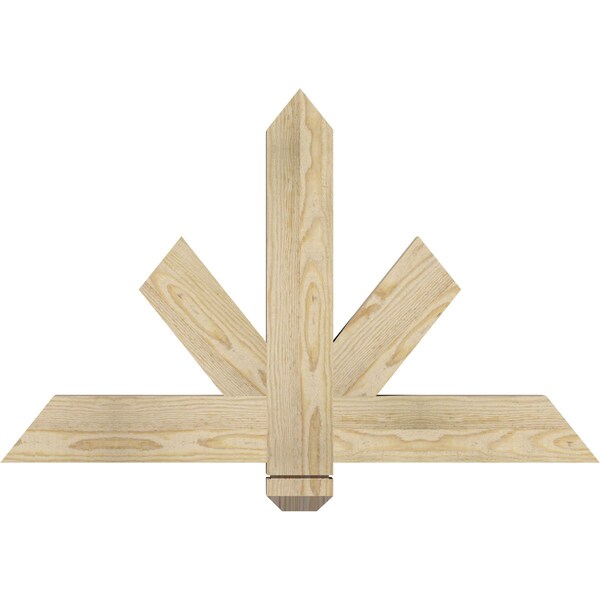 Ekena Millwork Kennewick Rough Sawn Timber Gable Bracket, Douglas Fir, 36"W x 23"H x 2"D x 4"F, 15/12 Pitch GBW036X23X0204KEN00RDF - main